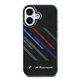 BMW BMW iPhone 16 Backcover hoesje Random Stripes - Zwart BMW BMW iPhone 16 Backcover hoesje Random Stripes - Zwart