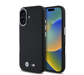 BMW BMW iPhone 16 Backcover hoesje Smooth Full Wrapped Metal - Zwart BMW BMW iPhone 16 Backcover hoesje Smooth Full Wrapped Metal - Zwart