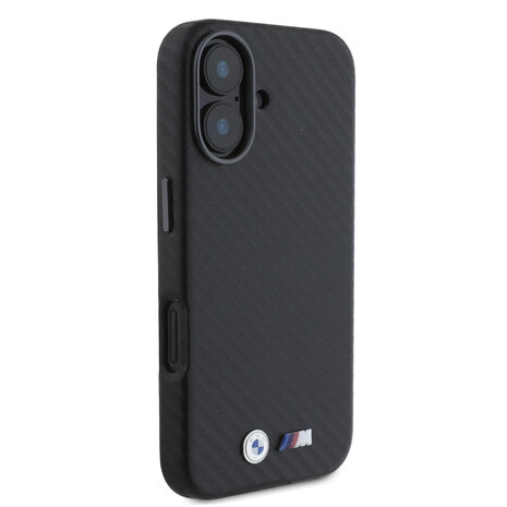 BMW BMW iPhone 16 Back-Cover hul - Carbon Wrapped - Schwarz BMW BMW iPhone 16 Back-Cover hul - Carbon Wrapped - Schwarz