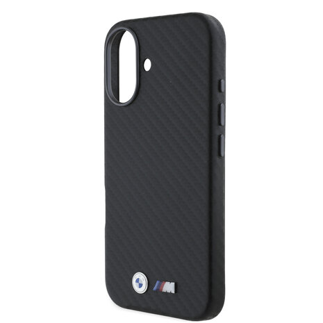 BMW BMW iPhone 16 Back-Cover hul - Carbon Wrapped - Schwarz BMW BMW iPhone 16 Back-Cover hul - Carbon Wrapped - Schwarz