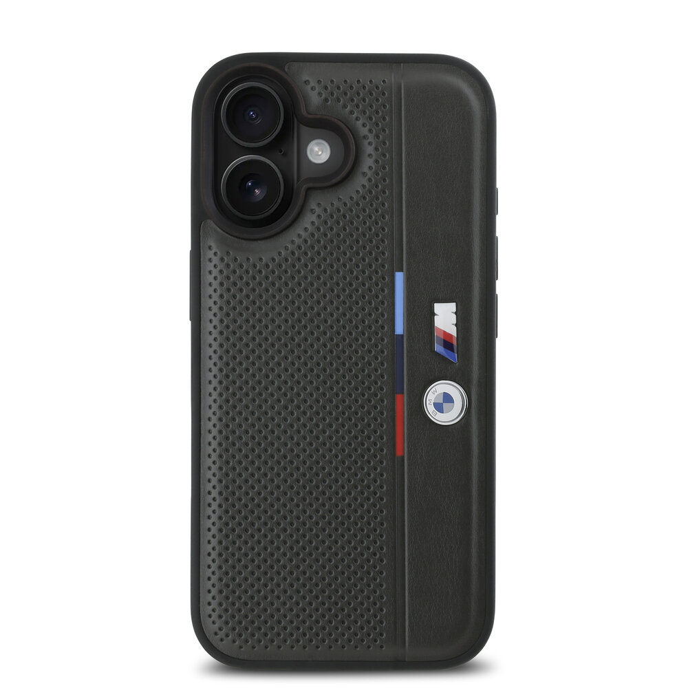 BMW BMW iPhone 16 Back-Cover hul - Tricolor Detail Line - Grau BMW BMW iPhone 16 Back-Cover hul - Tricolor Detail Line - Grau