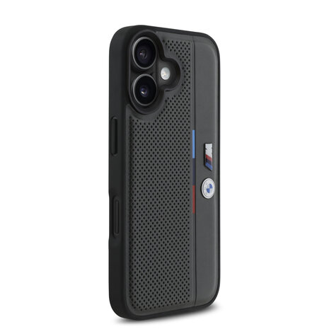 BMW BMW iPhone 16 Back-Cover hul - Tricolor Detail Line - Grau BMW BMW iPhone 16 Back-Cover hul - Tricolor Detail Line - Grau