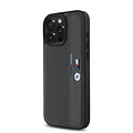 BMW BMW iPhone 16 Pro Max Back cover case - Perforated Tricolor Detail Line - Grey