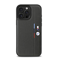 BMW BMW iPhone 16 Pro Max Back-Cover hul - Perforated Tricolor Detail Line - Grau