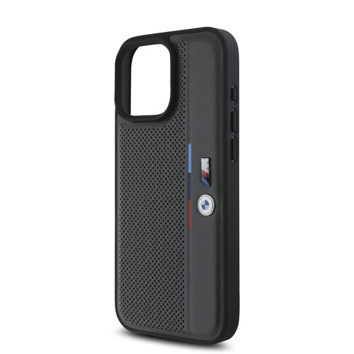 BMW BMW iPhone 16 Pro Max Back cover coque Perforated Tricolor Detail Line - Gris