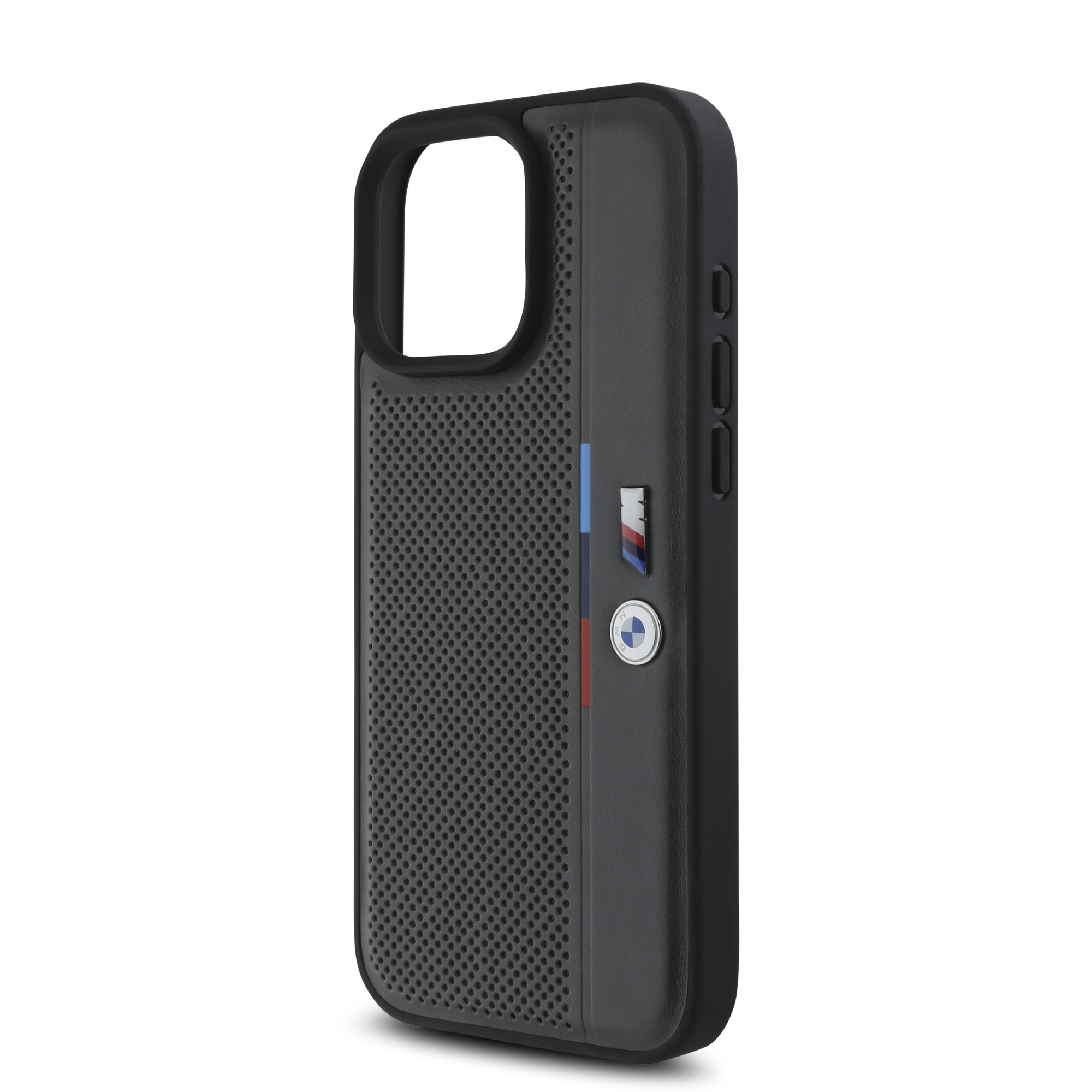 BMW BMW iPhone 16 Pro Max Backcover hoesje Perforated Tricolor Detail Line - Grijs, foto 5 van 6