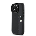BMW BMW iPhone 16 Pro Max Back cover case - Perforated Tricolor Detail Line - Black