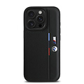 BMW BMW iPhone 16 Pro Max Back cover case - Perforated Tricolor Detail Line - Black