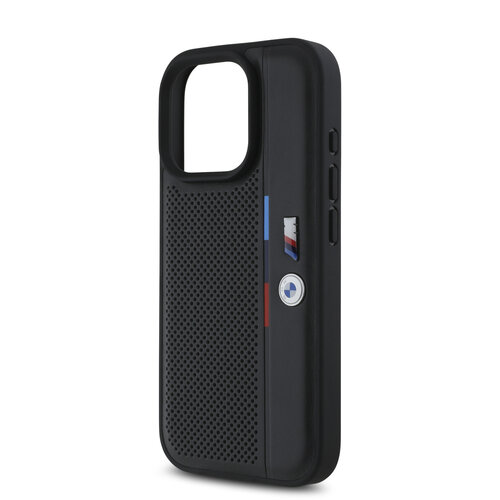 BMW BMW iPhone 16 Pro Max Back cover coque Perforated Tricolor Detail Line - Noir