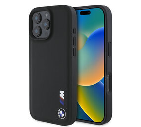 BMW BMW iPhone 16 Pro Max Back cover coque Smooth Rubber Logo - Noir BMW BMW iPhone 16 Pro Max Back cover coque Smooth Rubber Logo - Noir
