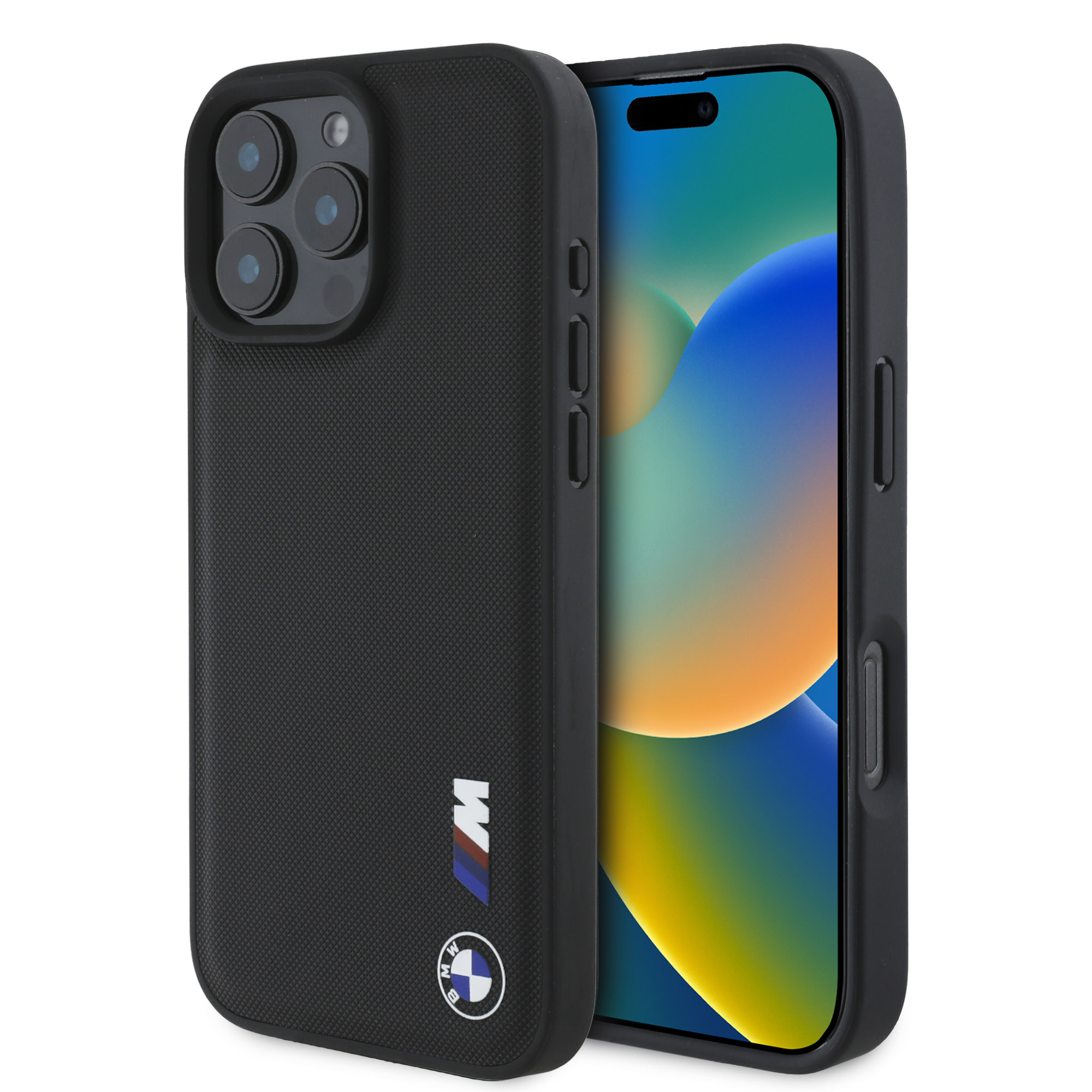 BMW BMW iPhone 16 Pro Max Backcover hoesje Smooth Rubber Logo - Zwart