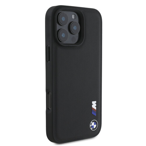 BMW BMW iPhone 16 Pro Max Back cover case - Smooth Rubber Logo - Black