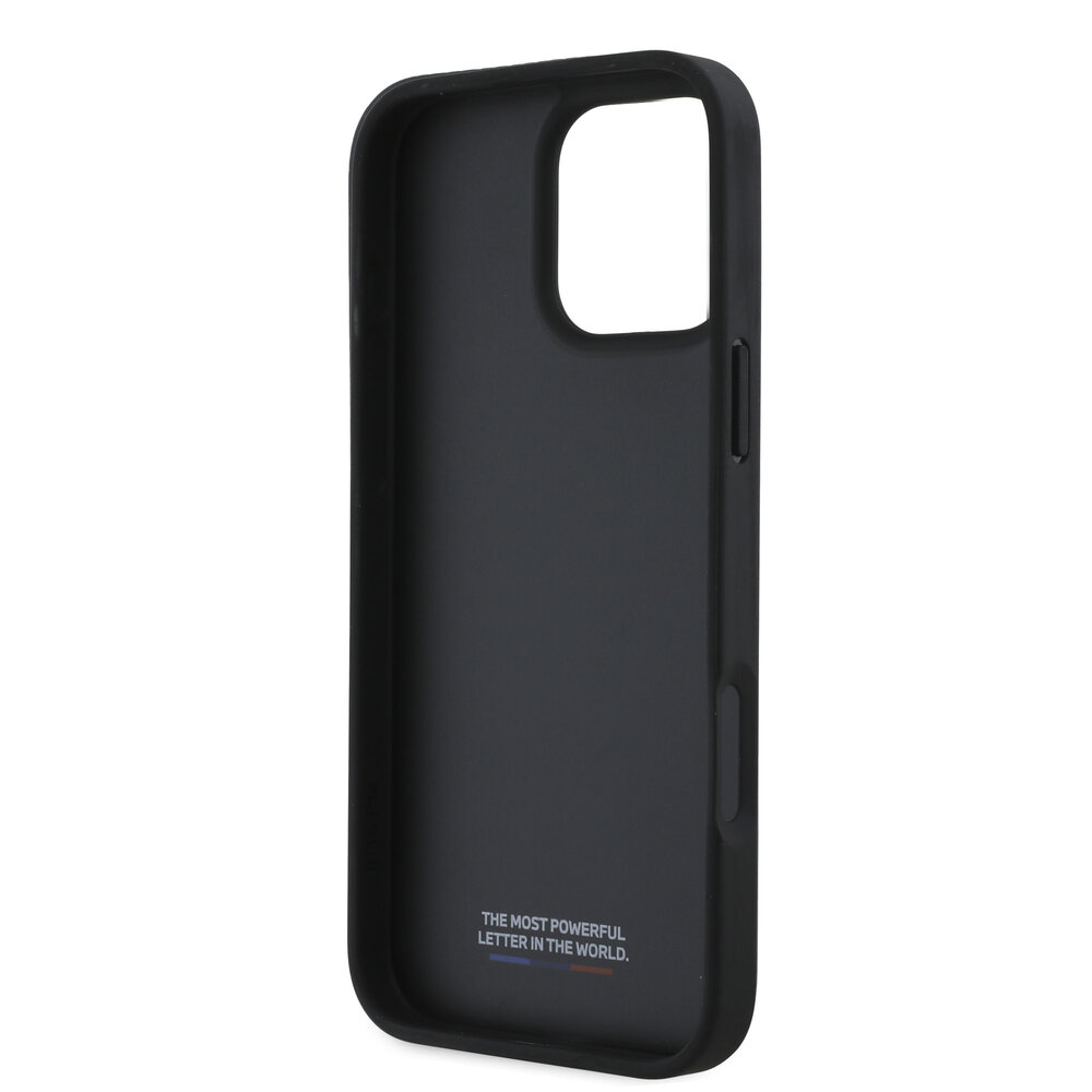 BMW BMW iPhone 16 Pro Max Back-Cover hul - Smooth Rubber Logo - Schwarz BMW BMW iPhone 16 Pro Max Back-Cover hul - Smooth Rubber Logo - Schwarz