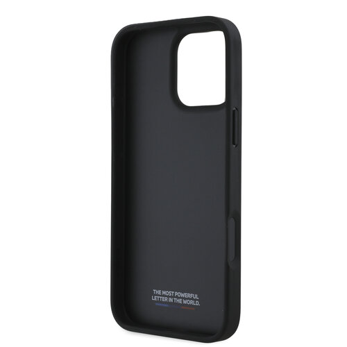 BMW BMW iPhone 16 Pro Max Backcover hoesje Smooth Rubber Logo - Zwart