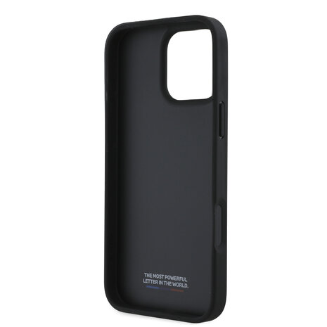 BMW BMW iPhone 16 Pro Max Back-Cover hul - Smooth Rubber Logo - Schwarz BMW BMW iPhone 16 Pro Max Back-Cover hul - Smooth Rubber Logo - Schwarz