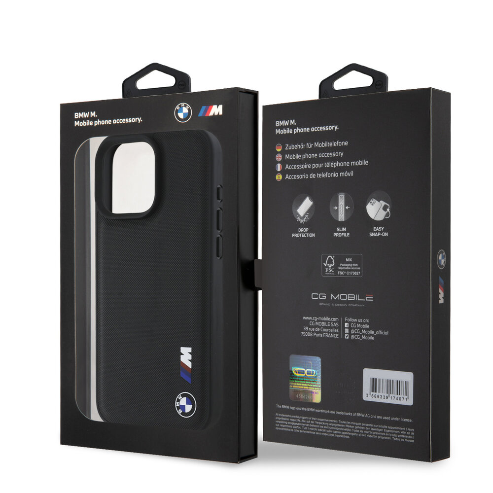 BMW BMW iPhone 16 Pro Max Back-Cover hul - Smooth Rubber Logo - Schwarz BMW BMW iPhone 16 Pro Max Back-Cover hul - Smooth Rubber Logo - Schwarz