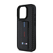 BMW BMW iPhone 16 Pro Max Backcover hoesje Grip Stand Smooth and Carbon - Zwart BMW BMW iPhone 16 Pro Max Backcover hoesje Grip Stand Smooth and Carbon - Zwart