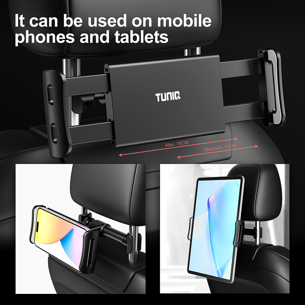 TUNIQ TUNIQ Universelle Tablet/Telefon Kopfstützenhalterung TUNIQ TUNIQ Universelle Tablet/Telefon Kopfstützenhalterung