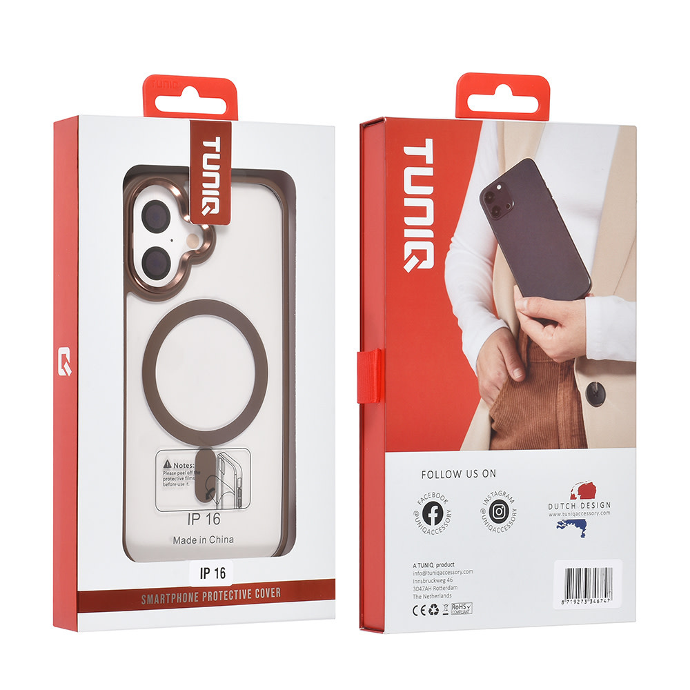 TUNIQ TUNIQ iPhone 16 Backcover hoesje - Magsafe - Silicone - Goud, foto 4 van 6