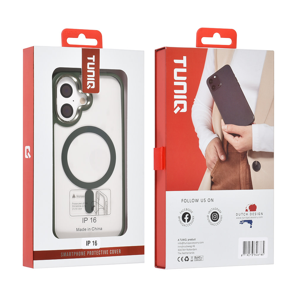 TUNIQ TUNIQ iPhone 16 Backcover hoesje - Magsafe - Silicone - Groen, foto 4 van 6