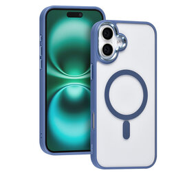 TUNIQ TUNIQ iPhone 16 Plus Backcover hoesje - Magsafe - Silicone - Blauw TUNIQ TUNIQ iPhone 16 Plus Backcover hoesje - Magsafe - Silicone - Blauw