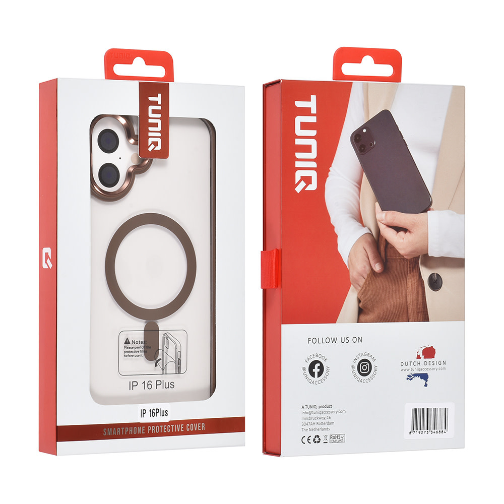 TUNIQ TUNIQ iPhone 16 Plus Backcover hoesje - Magsafe - Silicone - Goud, foto 4 van 6