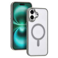 TUNIQ iPhone 16 Plus Backcover hoesje - Magsafe - Silicone - Grijs