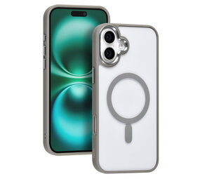 TUNIQ TUNIQ iPhone 16 Plus Backcover hoesje - Magsafe - Silicone - Grijs TUNIQ TUNIQ iPhone 16 Plus Backcover hoesje - Magsafe - Silicone - Grijs
