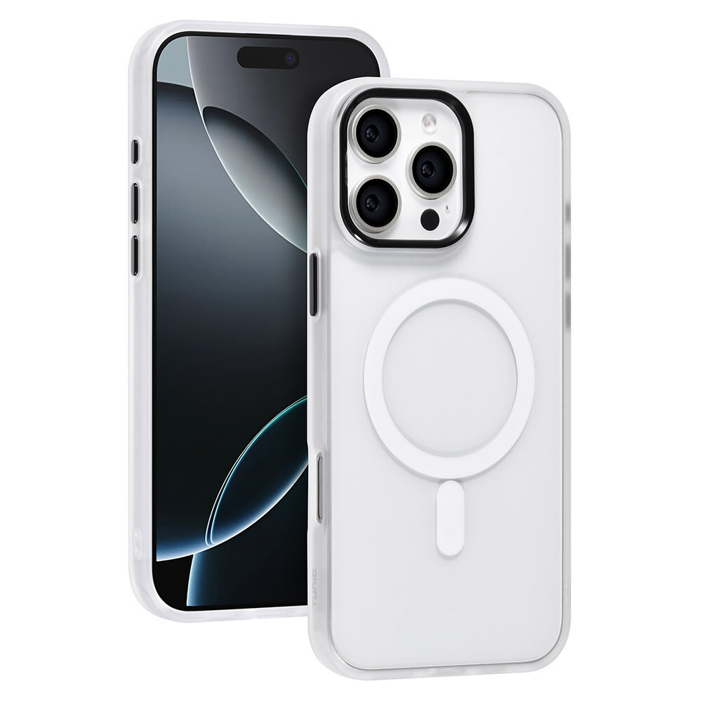 TUNIQ TUNIQ iPhone 16 Pro Max Back-Cover hul - Magsafe - Silicone - Weiß TUNIQ TUNIQ iPhone 16 Pro Max Back-Cover hul - Magsafe - Silicone - Weiß