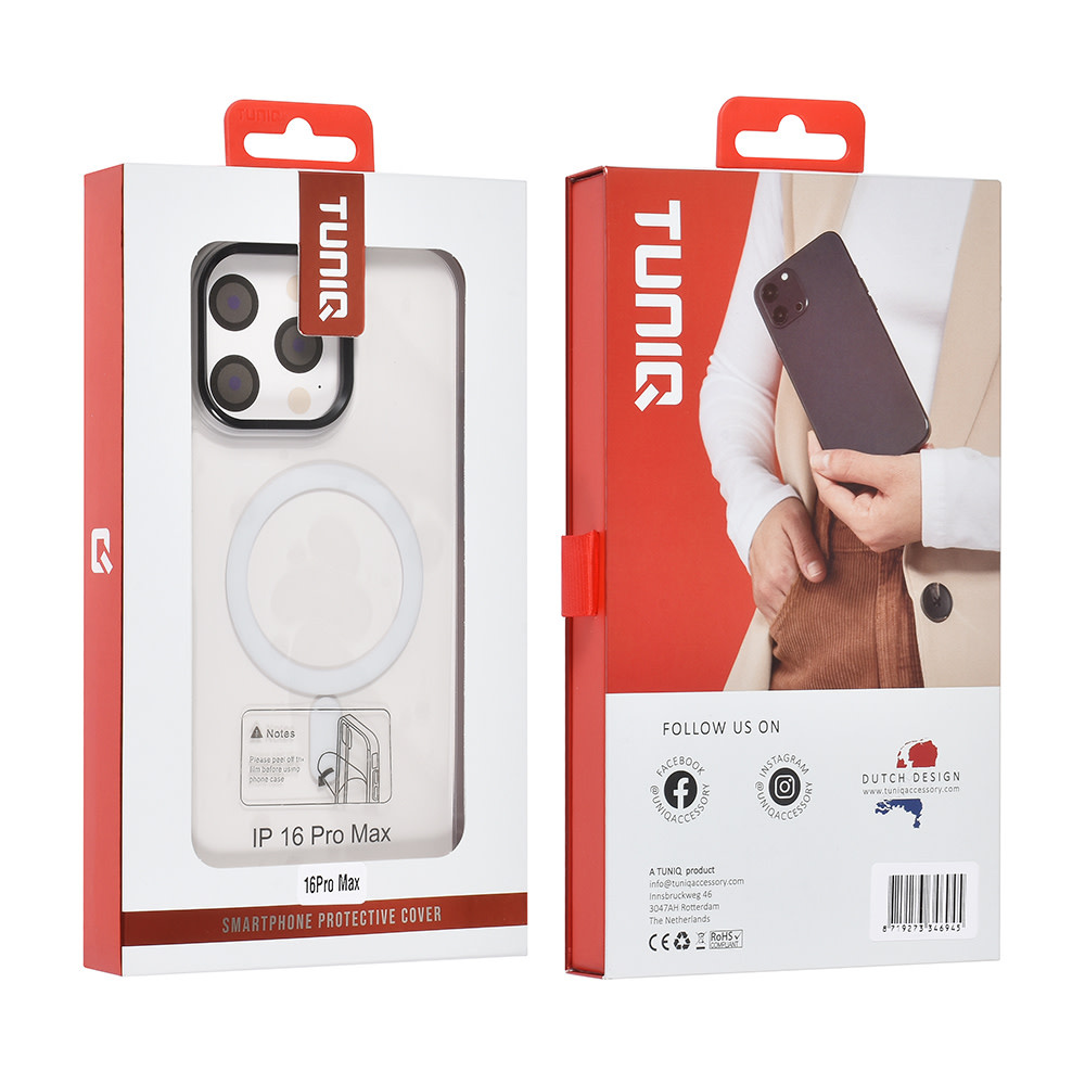 TUNIQ TUNIQ iPhone 16 Pro Max Backcover hoesje - Magsafe - Silicone - Wit, foto 4 van 6
