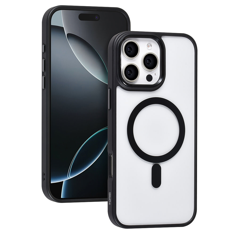 TUNIQ TUNIQ iPhone 16 Pro Max Back-Cover hul - Magsafe - Silicone - Schwarz
