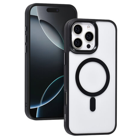 TUNIQ TUNIQ iPhone 16 Pro Max Back-Cover hul - Magsafe - Silicone - Schwarz TUNIQ TUNIQ iPhone 16 Pro Max Back-Cover hul - Magsafe - Silicone - Schwarz