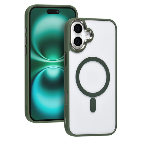 TUNIQ TUNIQ iPhone 16 Plus Back cover coque - Magsafe - Silicone - Vert TUNIQ TUNIQ iPhone 16 Plus Back cover coque - Magsafe - Silicone - Vert