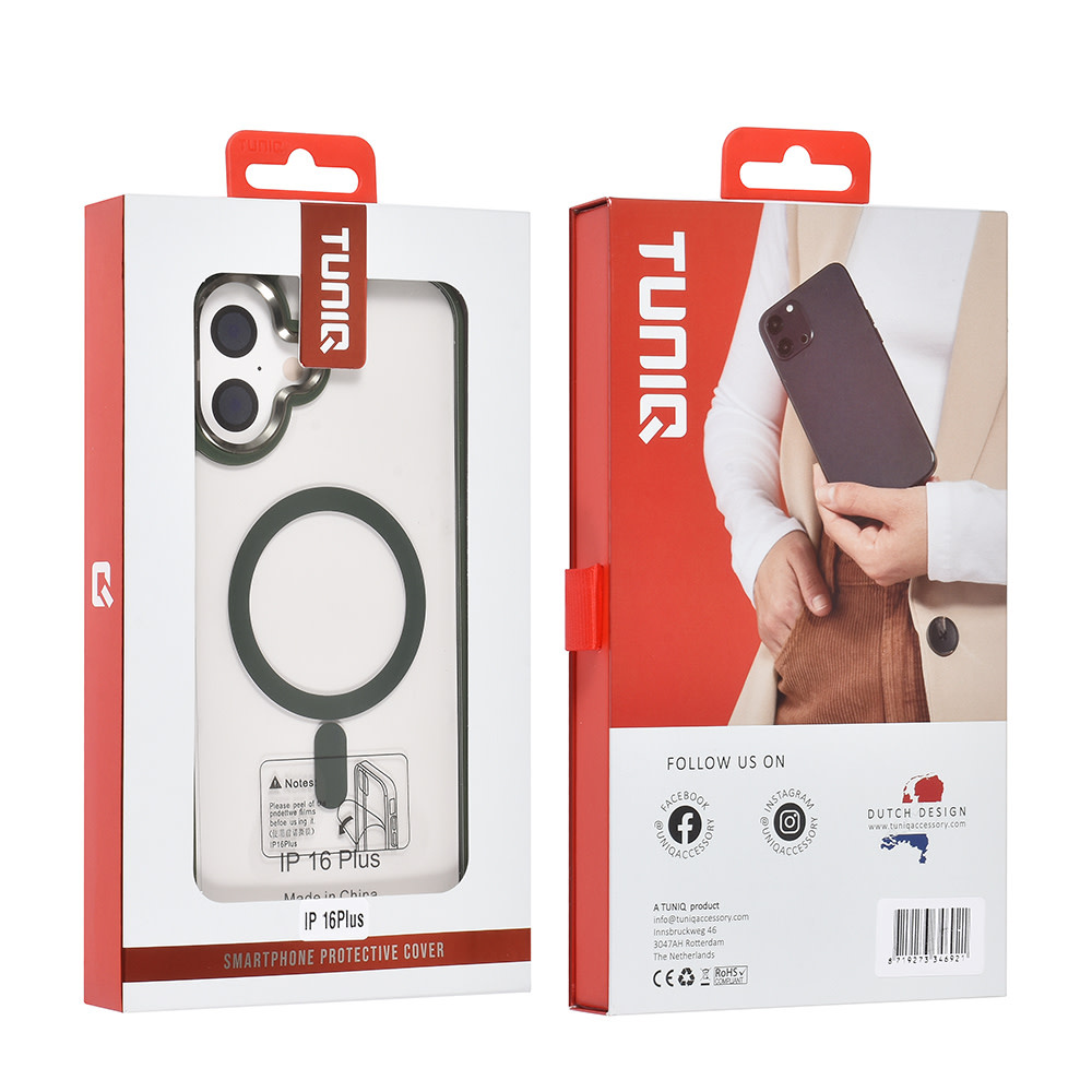 TUNIQ TUNIQ iPhone 16 Plus Backcover hoesje - Magsafe - Silicone - Groen, foto 4 van 6