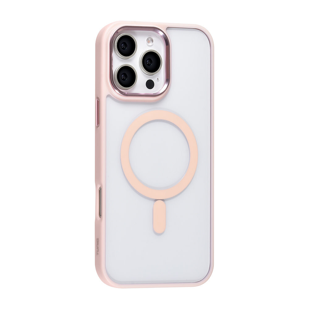 TUNIQ TUNIQ iPhone 16 Pro Max Back cover case - Magsafe - Silicone - Pink TUNIQ TUNIQ iPhone 16 Pro Max Back cover case - Magsafe - Silicone - Pink