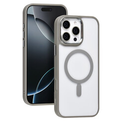 TUNIQ iPhone 16 Pro Max Backcover hoesje - Magsafe - Silicone - Grijs