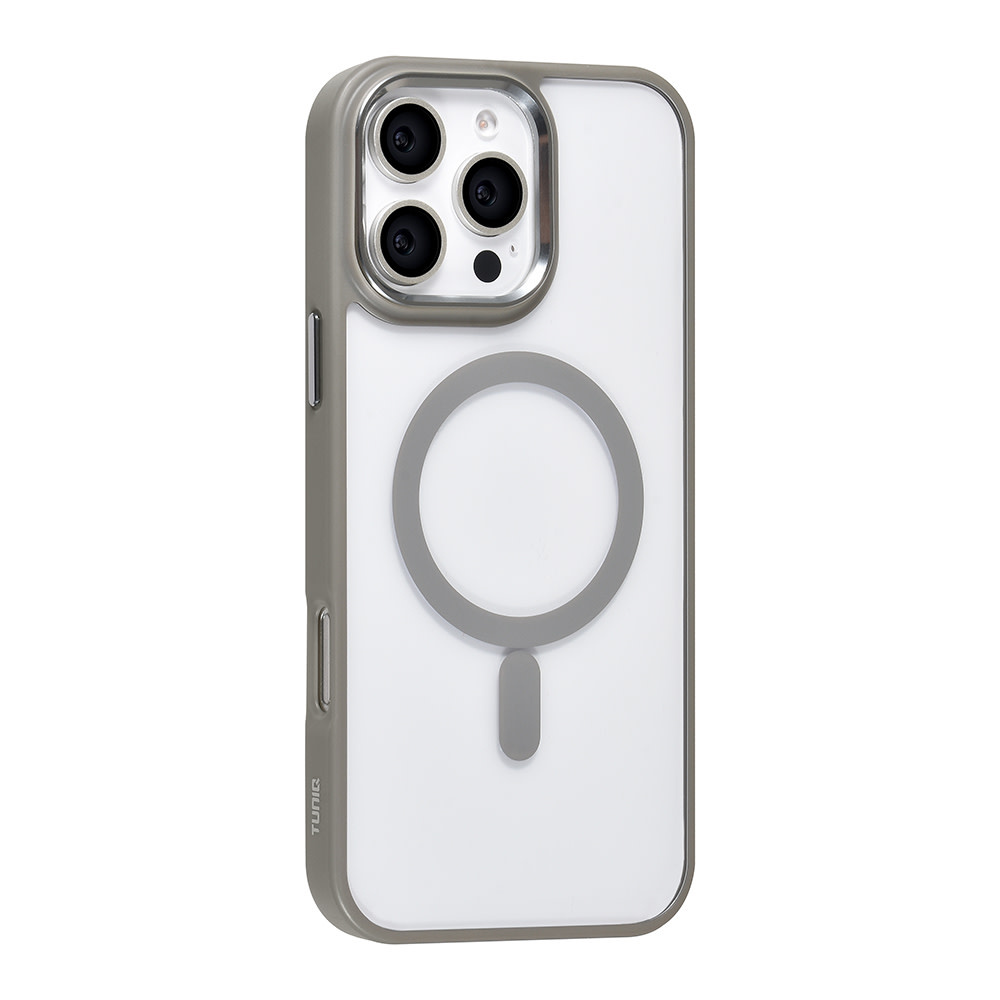 TUNIQ TUNIQ iPhone 16 Pro Max Backcover hoesje - Magsafe - Silicone - Grijs, foto 3 van 6