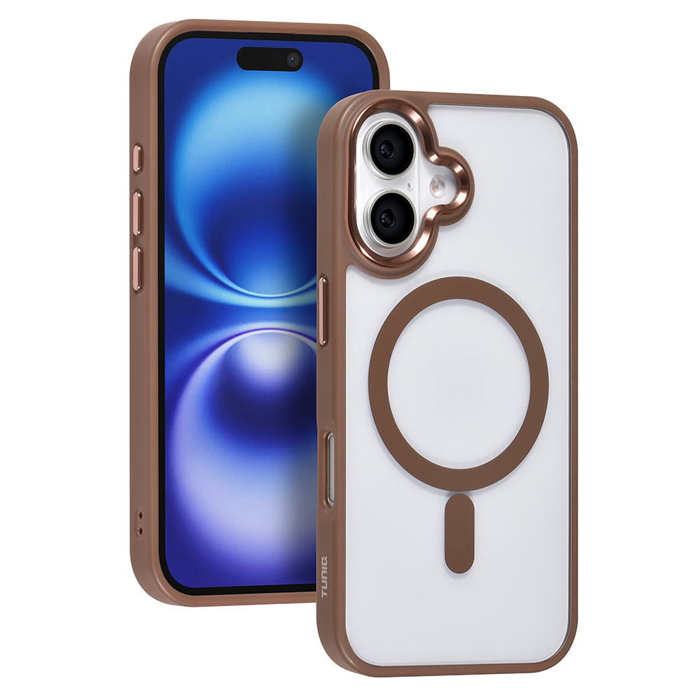 TUNIQ TUNIQ iPhone 16 Backcover hoesje - Magsafe - Silicone - Goud, foto 5 van 6