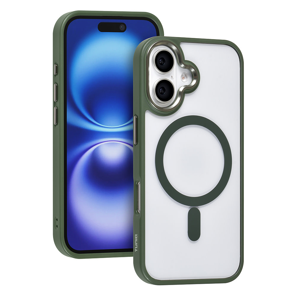 TUNIQ TUNIQ iPhone 16 Backcover hoesje - Magsafe - Silicone - Groen, foto 5 van 6