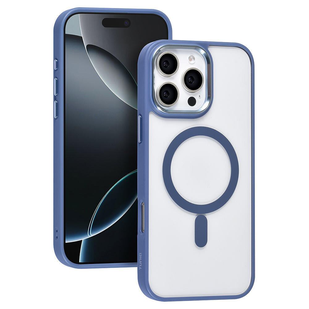 TUNIQ TUNIQ iPhone 16 Pro Max Back cover coque - Magsafe - Silicone - Bleu TUNIQ TUNIQ iPhone 16 Pro Max Back cover coque - Magsafe - Silicone - Bleu