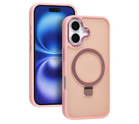 TUNIQ TUNIQ iPhone 16 Backcover hoesje - Magsafe - Ringstand - Roze TUNIQ TUNIQ iPhone 16 Backcover hoesje - Magsafe - Ringstand - Roze