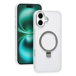 TUNIQ iPhone 16 Plus Backcover hoesje - Magsafe - Ringstand - Wit