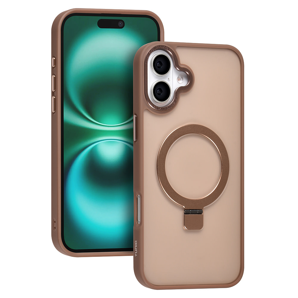 TUNIQ TUNIQ iPhone 16 Plus Backcover hoesje - Magsafe - Ringstand - Goud