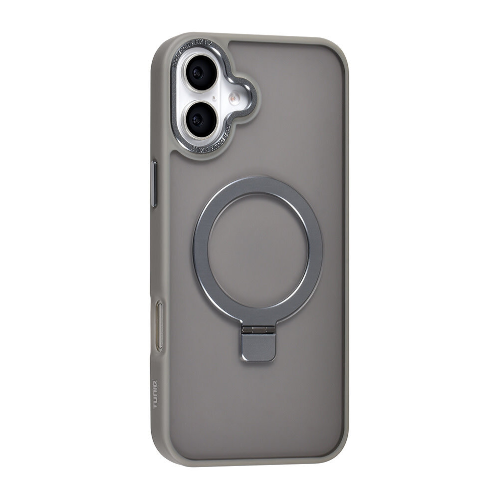 TUNIQ TUNIQ iPhone 16 Plus Back cover coque - Magsafe - Ringstand - Gris TUNIQ TUNIQ iPhone 16 Plus Back cover coque - Magsafe - Ringstand - Gris