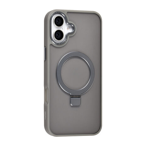 TUNIQ TUNIQ iPhone 16 Plus Back cover coque - Magsafe - Ringstand - Gris TUNIQ TUNIQ iPhone 16 Plus Back cover coque - Magsafe - Ringstand - Gris