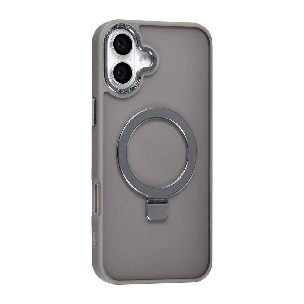 TUNIQ TUNIQ iPhone 16 Plus Backcover hoesje - Magsafe - Ringstand - Grijs, foto 2 van 4