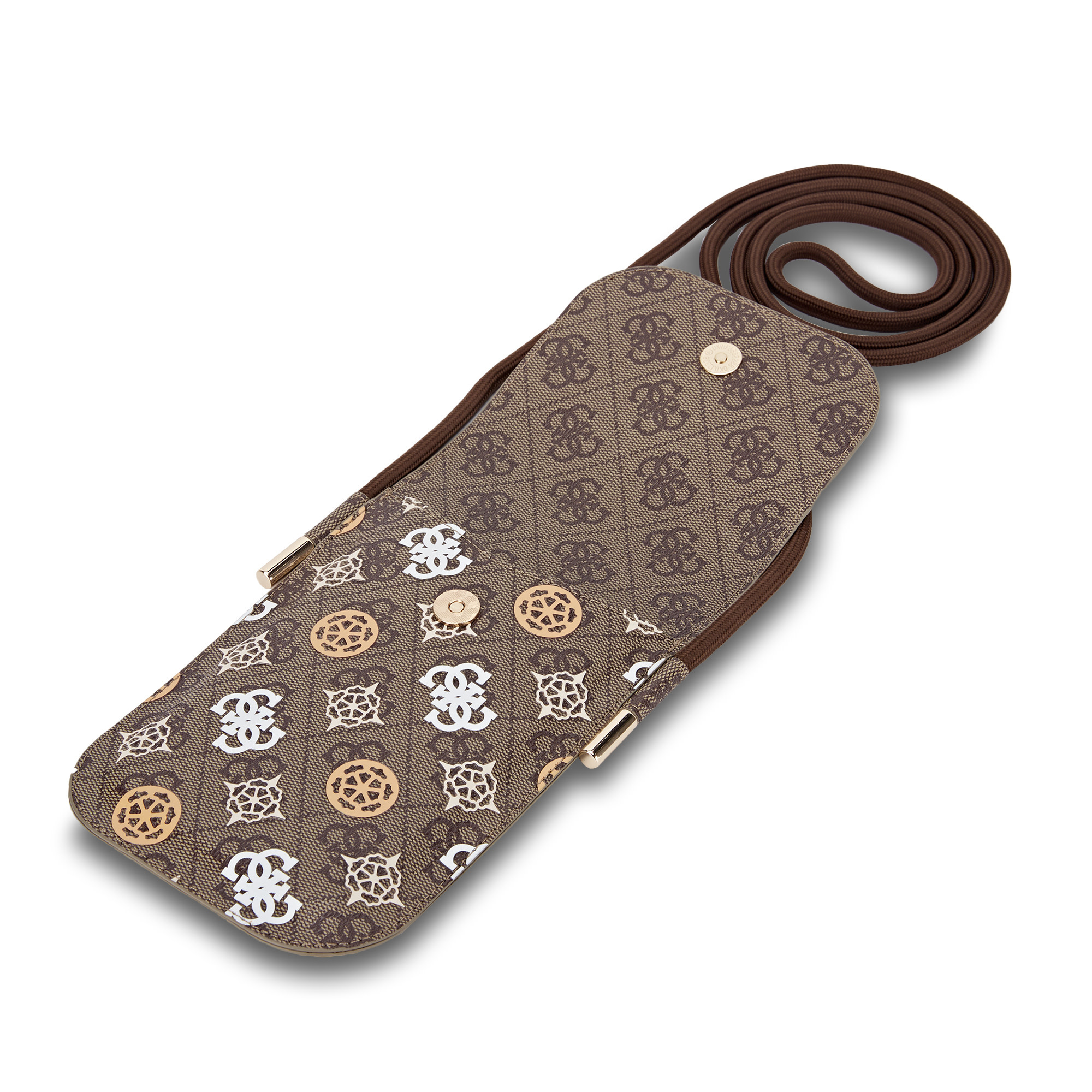 Guess Guess Wallet tas Multicolor print on 4G - Bruin, foto 3 van 3