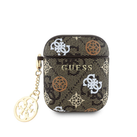 Guess Guess Airpods 1 & 2 Case - Peony on 4G - Brown Guess Guess Airpods 1 & 2 Case - Peony on 4G - Brown