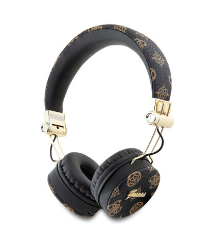 Guess Guess Bluetooth Headphones - Peony Script - Round Shape - Zwart Guess Guess Bluetooth Headphones - Peony Script - Round Shape - Zwart