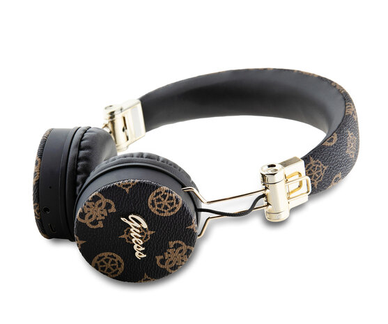 Guess Guess Bluetooth Headphones - Peony Script - Round Shape - Zwart Guess Guess Bluetooth Headphones - Peony Script - Round Shape - Zwart